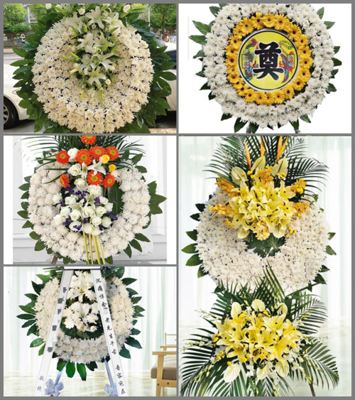 河南南阳新野县沙堰镇贺庄村花圈速递